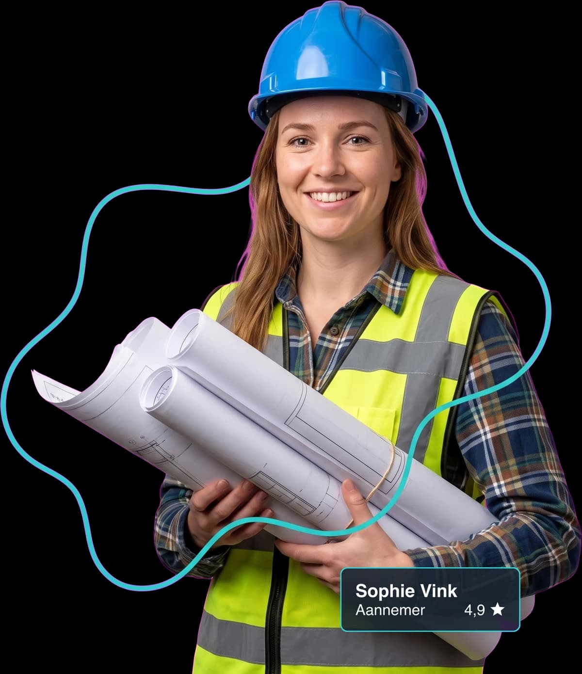 Aannemer aan het werk