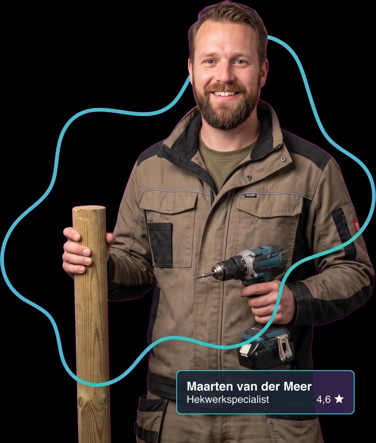 Hekwerkspecialist aan het werk