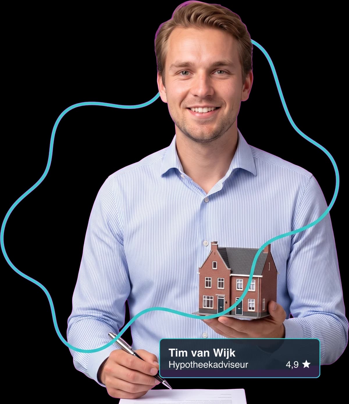 Hypotheekadviseur aan het werk