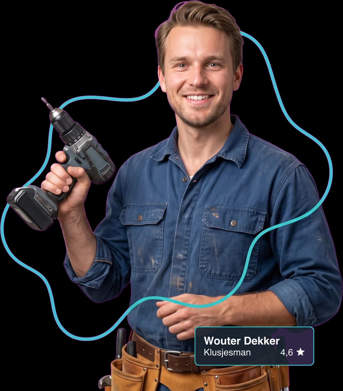 Klusjesman aan het werk