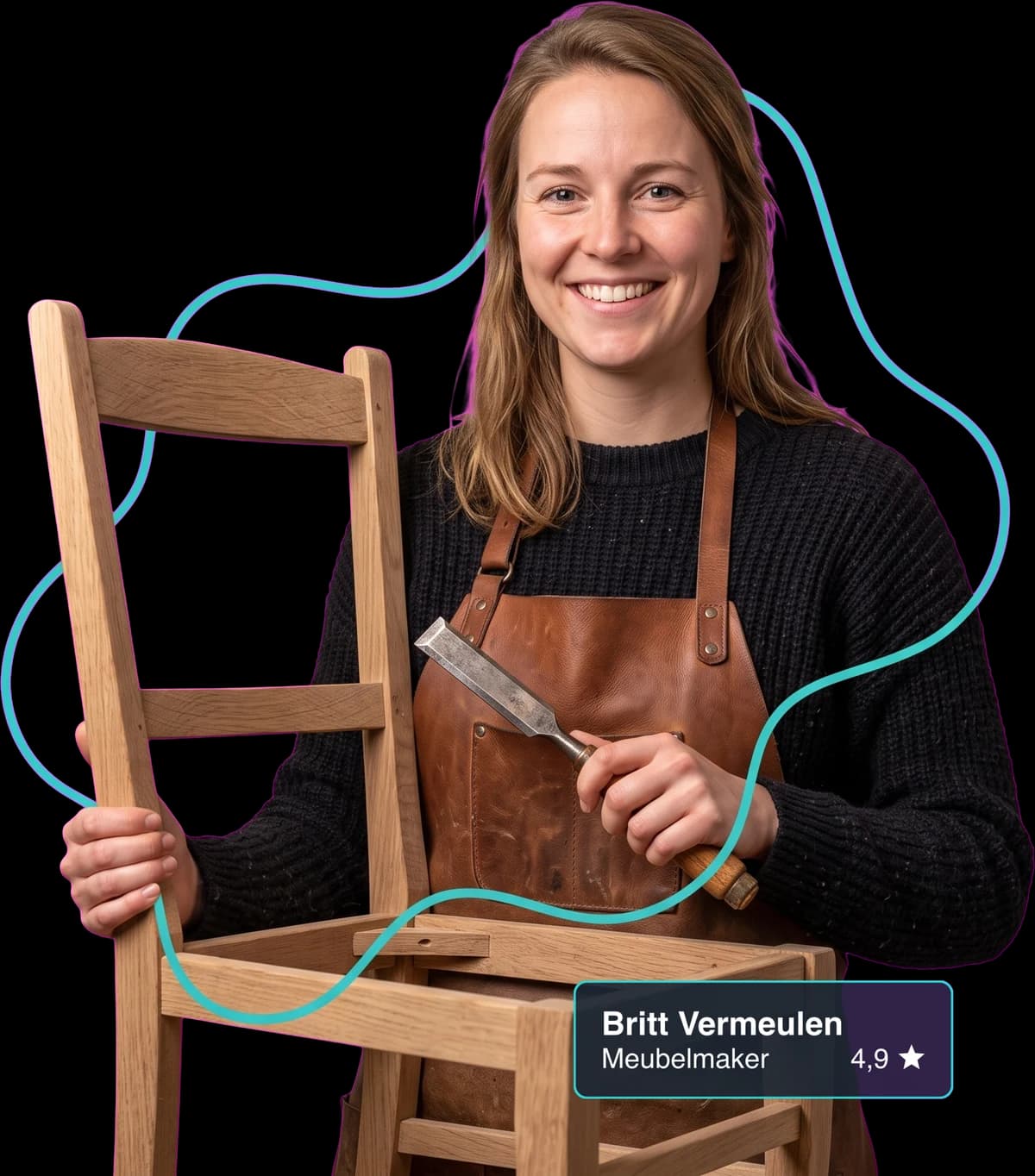 Meubelmaker aan het werk