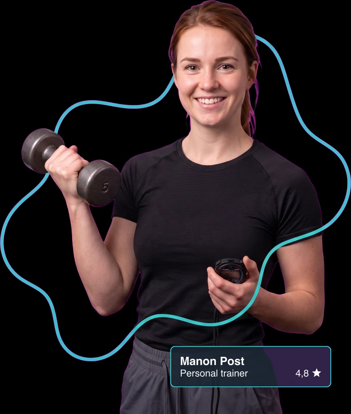 Personal trainer aan het werk