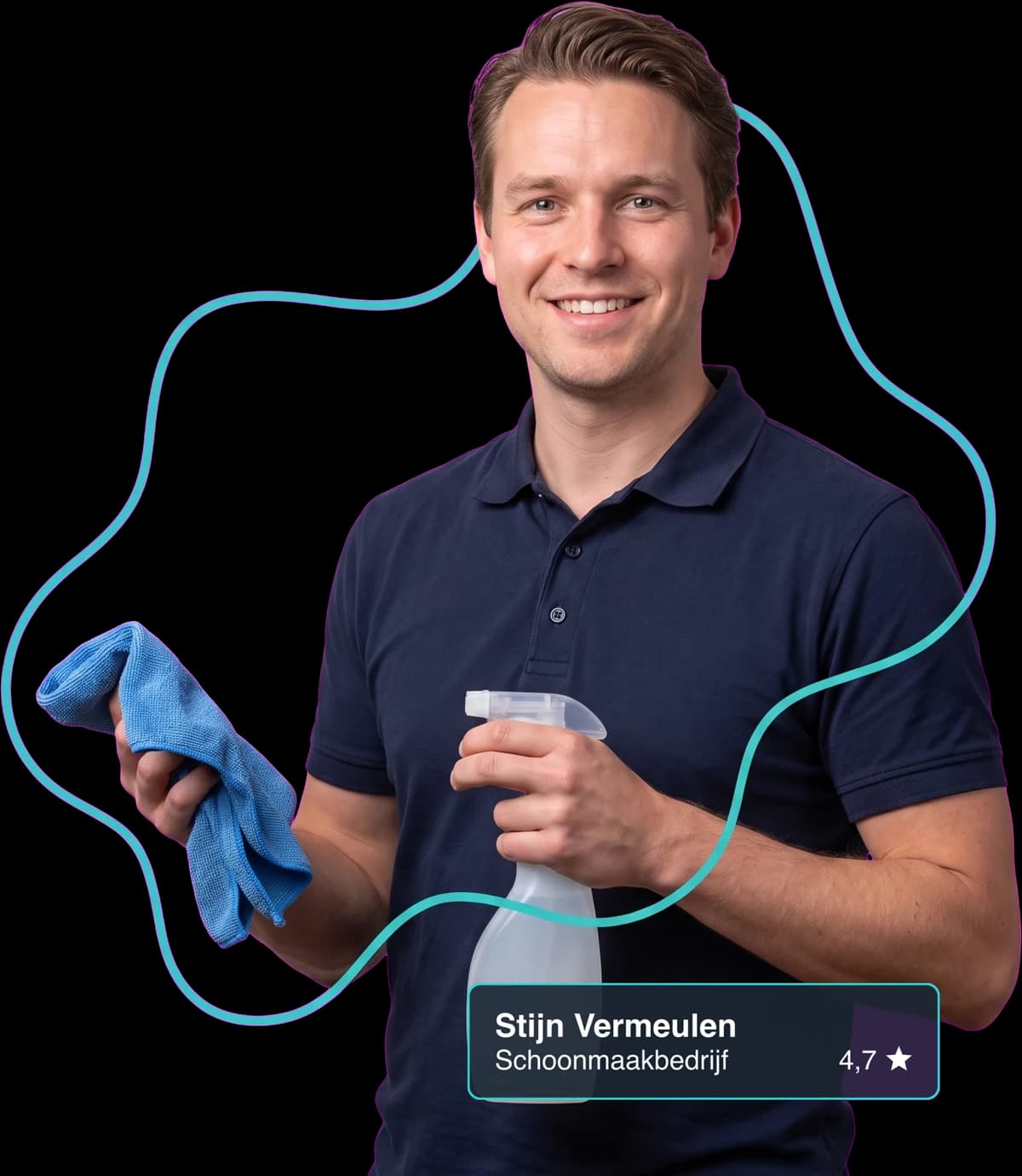 Schoonmaakbedrijf aan het werk