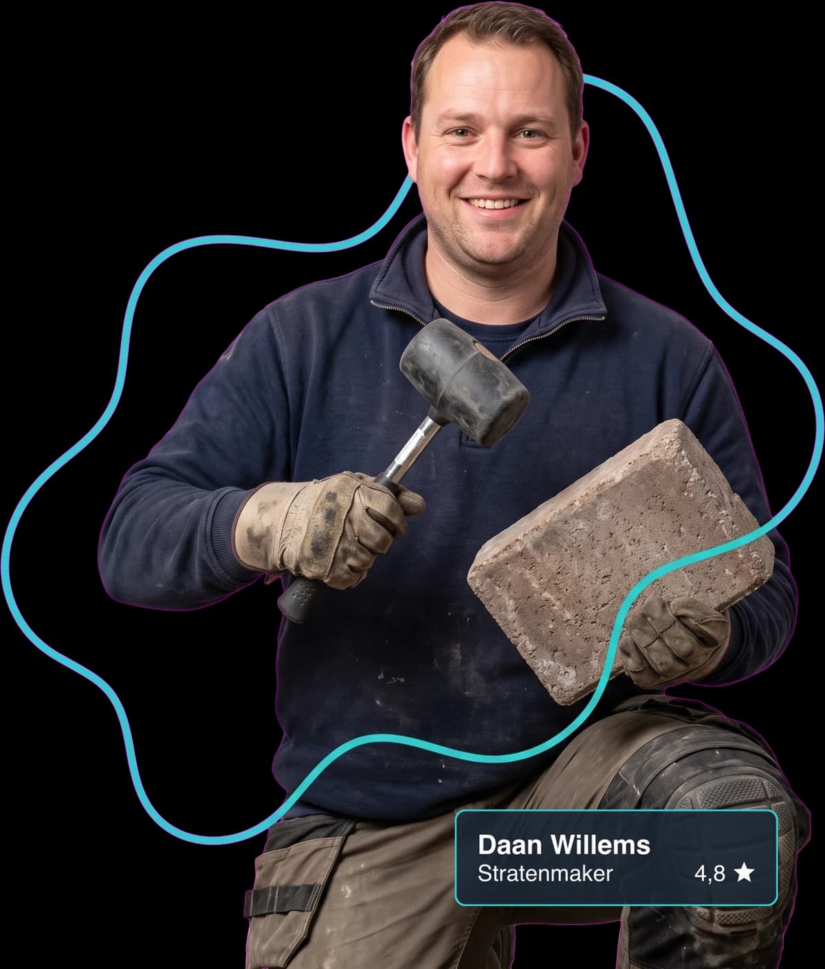 Stratenmaker aan het werk