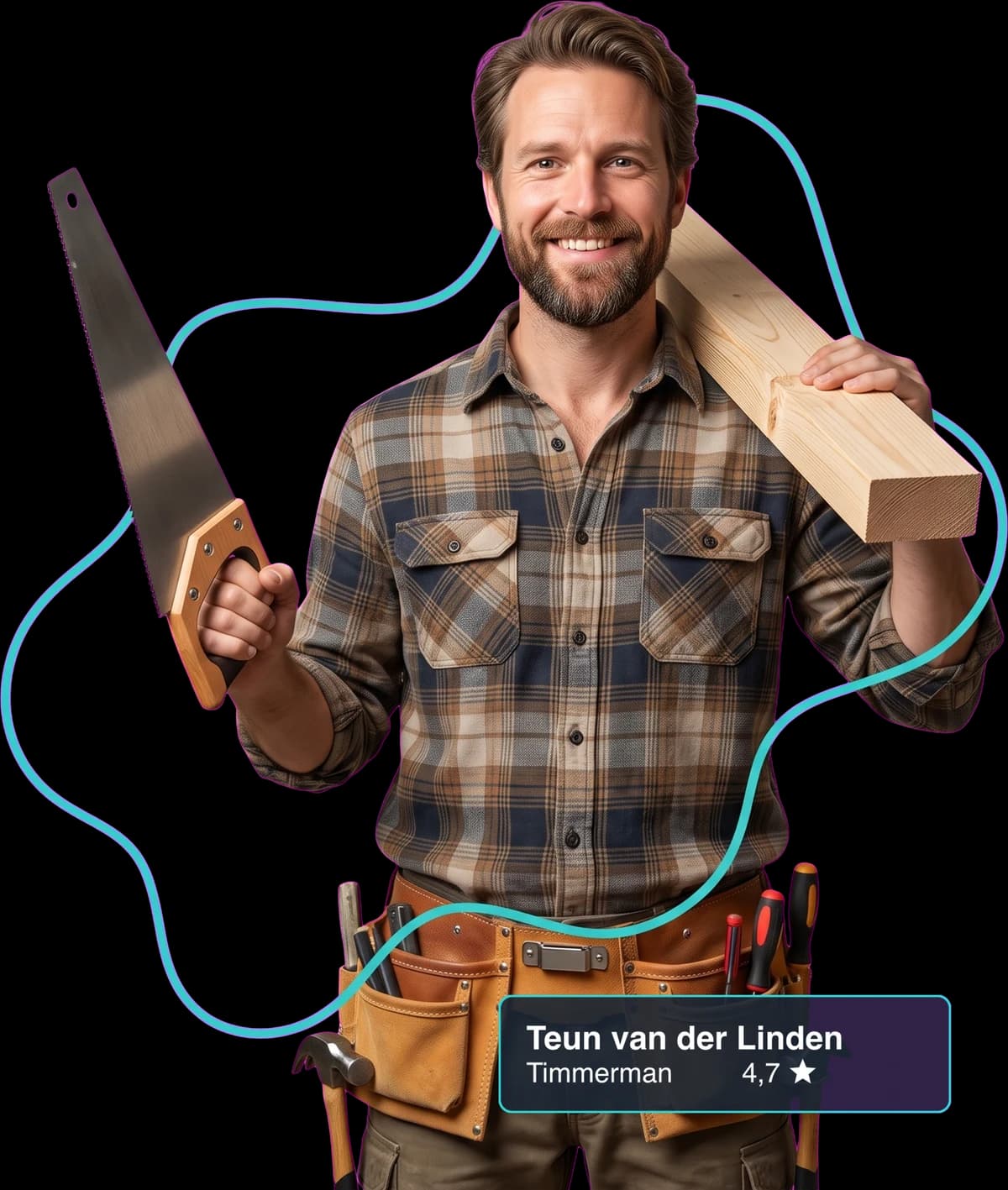 Timmerman aan het werk