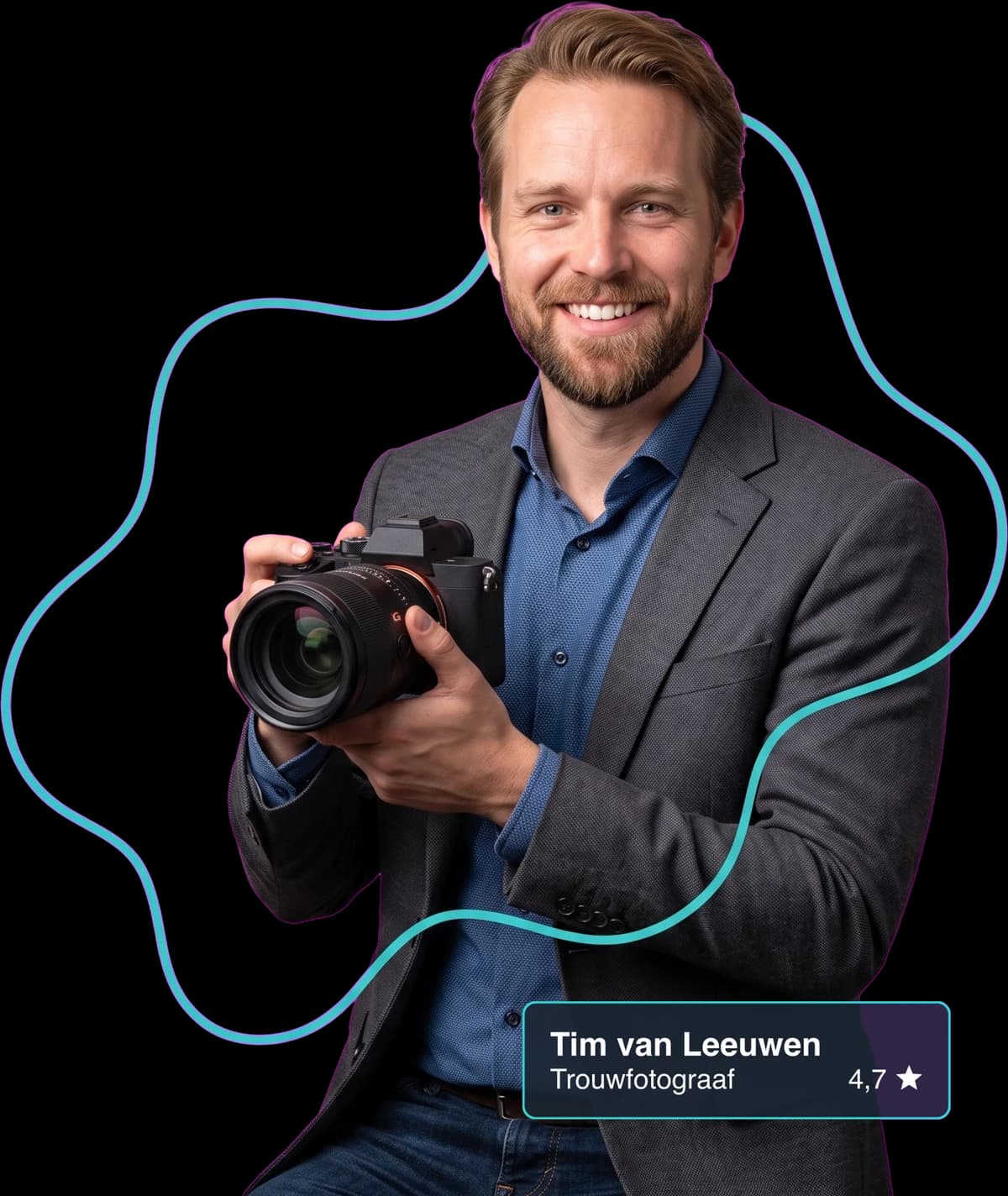 Trouwfotograaf aan het werk