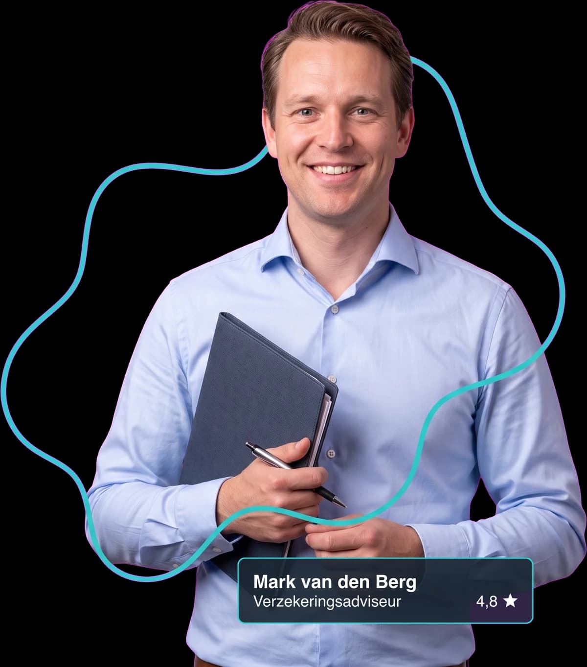 Verzekeringsadviseur aan het werk