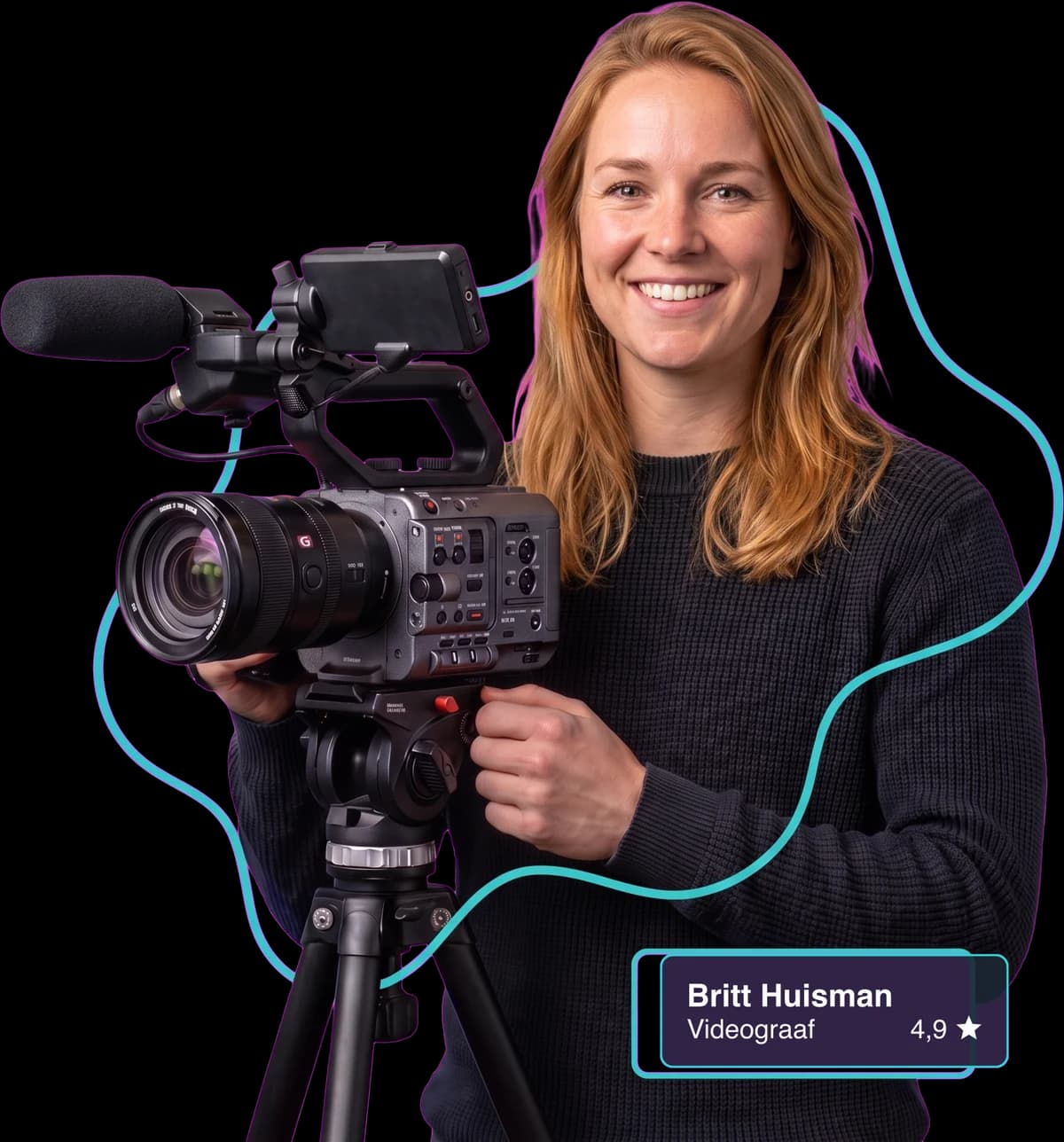 Videograaf aan het werk