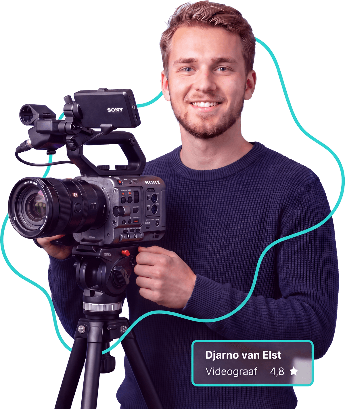 Videograaf aan het werk
